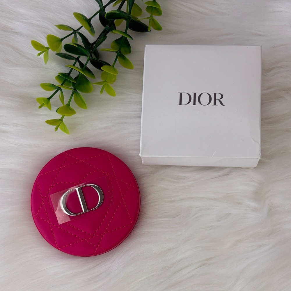Dior Hot Pink Quilted Compact Mirror